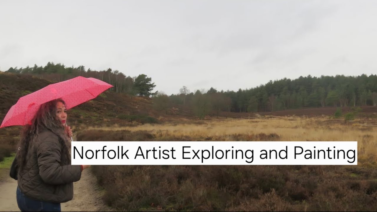 Norfolk Artist exploring Sandringham heath, painting inspired by Impressionist Alfred Sisley 