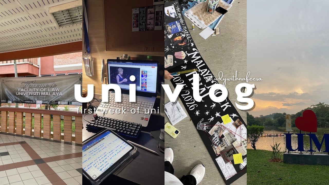 UNI VLOG 📚📎 first week of uni, grocery shopping, attending lectures and more || uni malaya 💌