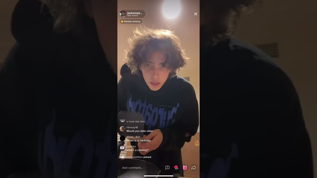 Jackson Passaglia live on TikTok 10/19/21