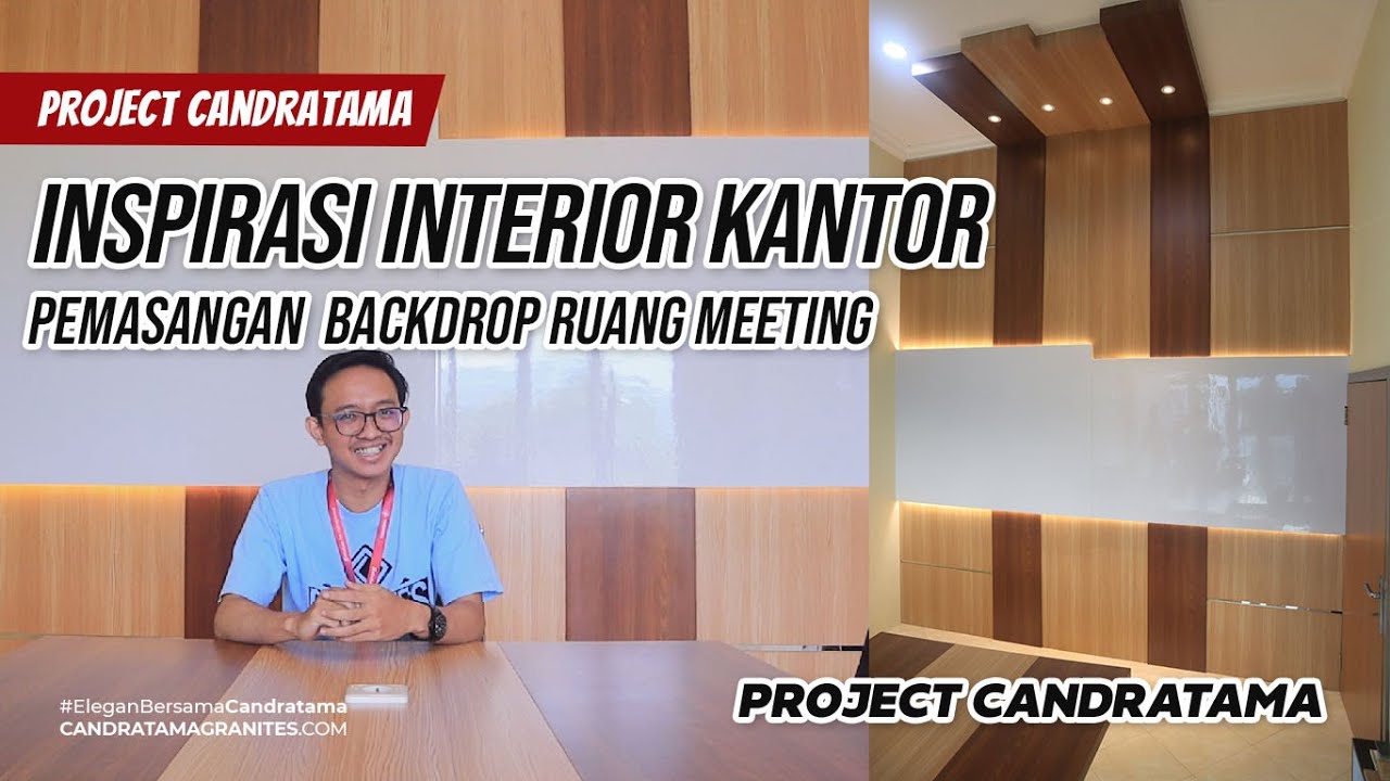 DESIGN INTERIOR MINIMALIS DAN PROSES PEMASANGAN BACKDROP RUANG MEETING | FURNITURE INTERIOR KANTOR