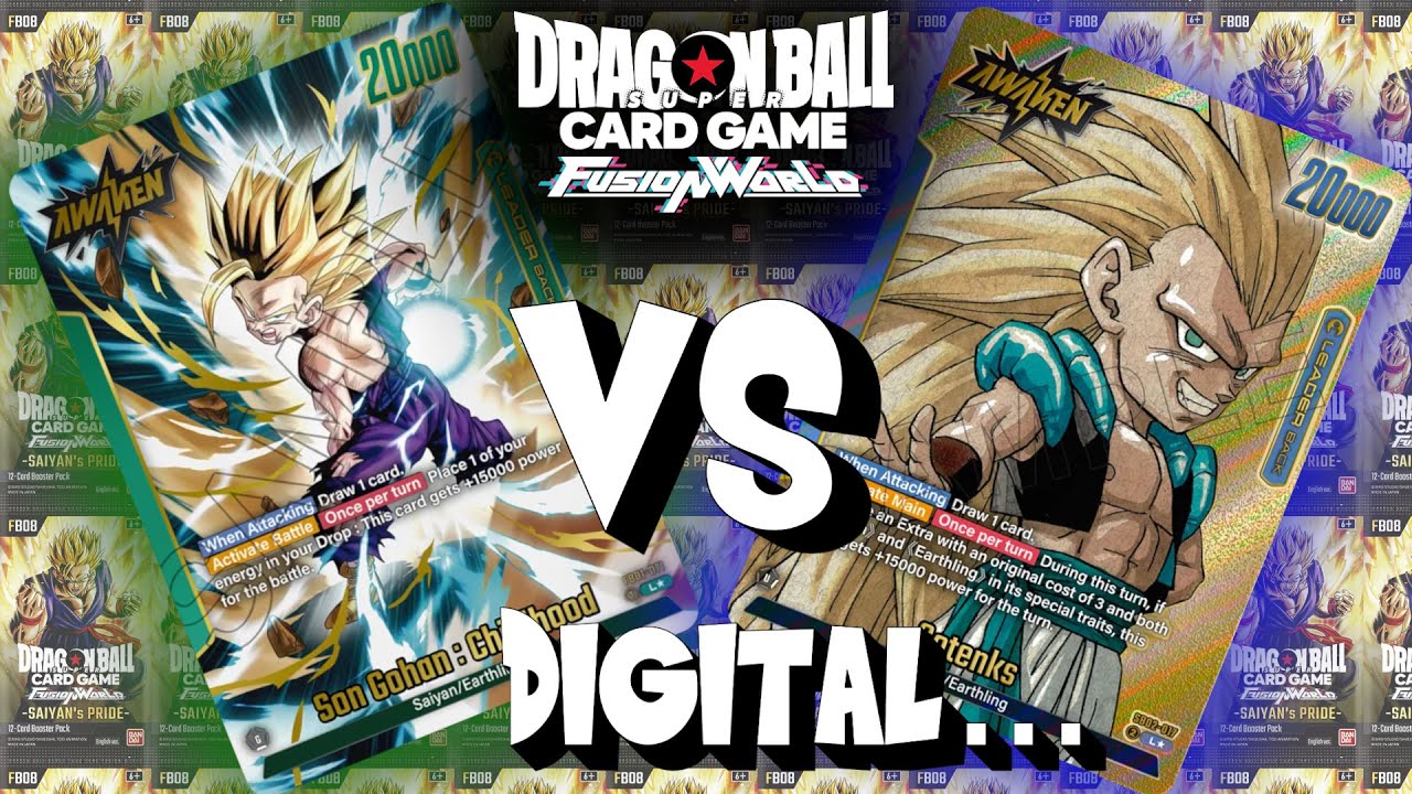[FB-08] SON GOHAN (GREEN) vs  GOTENKS (BLUE)  | Dragon Ball Super Fusion World Match.
