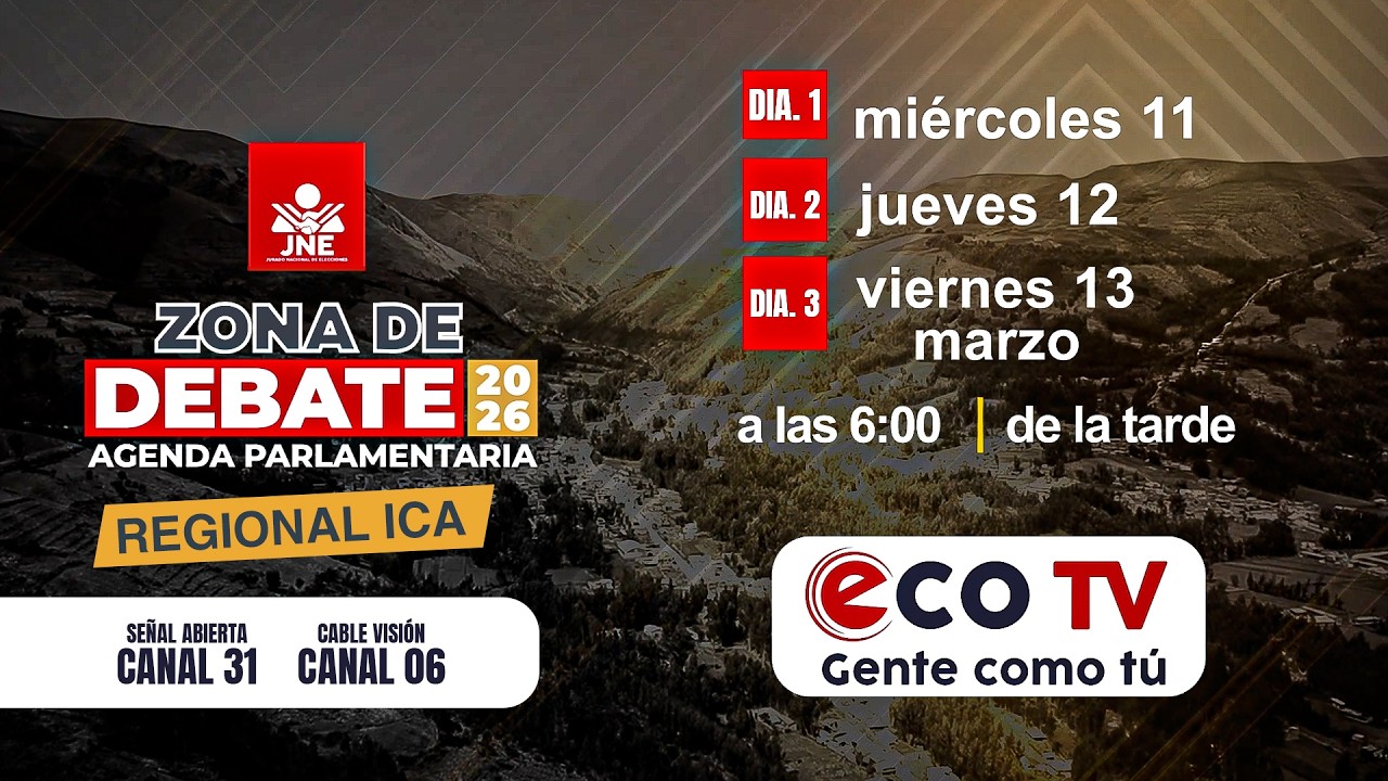 🔴#ENVIVO Zona de Debate | Agenda Parlamentaria en Ica - Tercera fecha -  16/03/2026