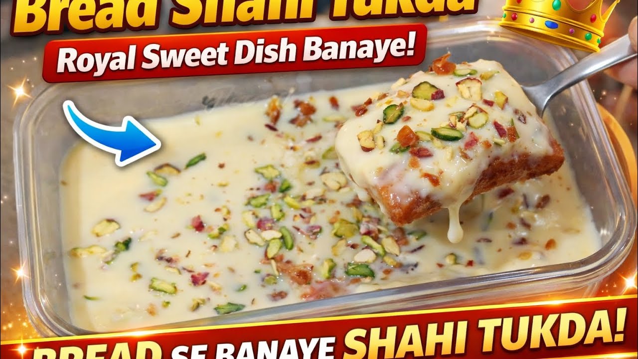 Shahi Tukda Recipe 😍 | Bread se Banaye Royal Sweet Dish 👑 | Easy Dessert Recipe