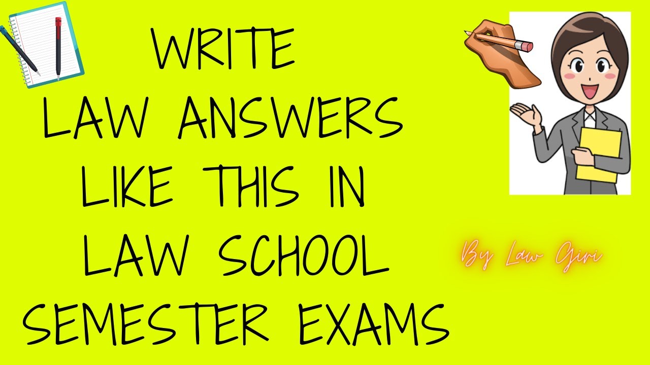 How to attempt Law Exams in Law School|How to write answers in Law Paper Law Students Study Tips E 3