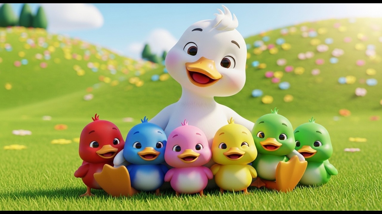 5 Little Ducks Counting Adventure | Cheerful 3D Kids Nursery Rhyme Song
