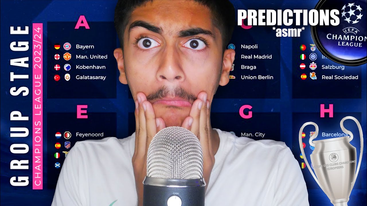Asmr 2023-2024 CHAMPIONS LEAGUE Group Stage Predictions (soccer/football) ⚽🏆