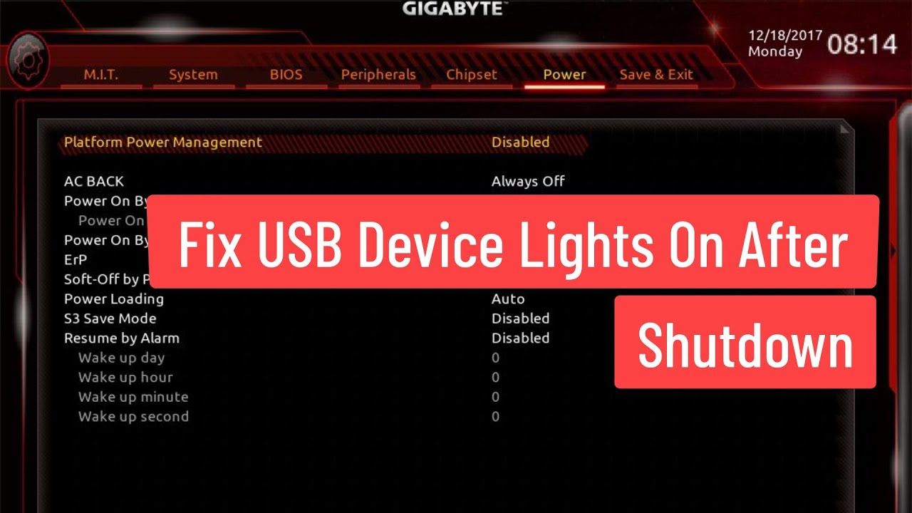 Fix USB Device Lights on After Shutdown | Turn Off USB Power After Shutdown