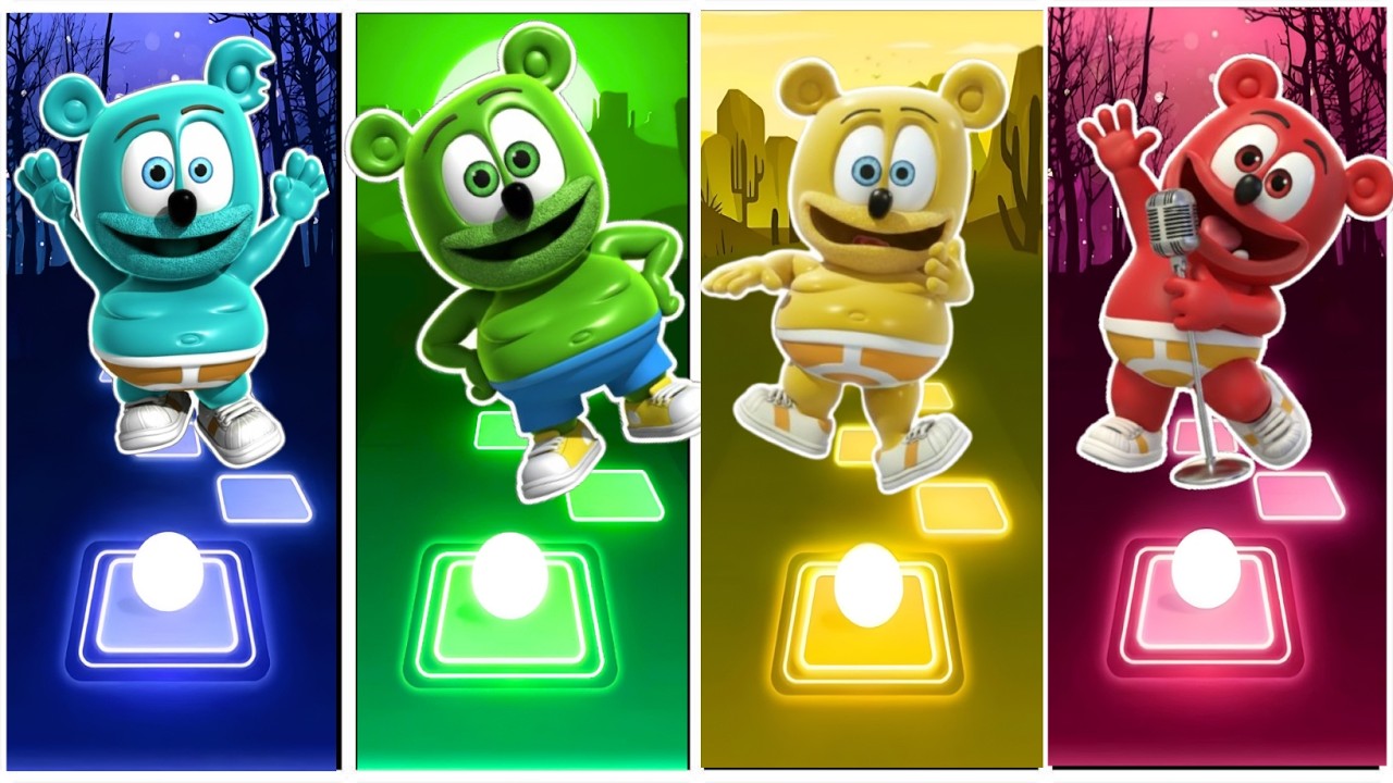 Gummy Bear EXE🩵 🆚 Gummy Bear💚 🆚 Gummy Bear EXE💛 🆚 Gummy Bear EXE❤️ 🎶 Tiles Hop EDM Rush