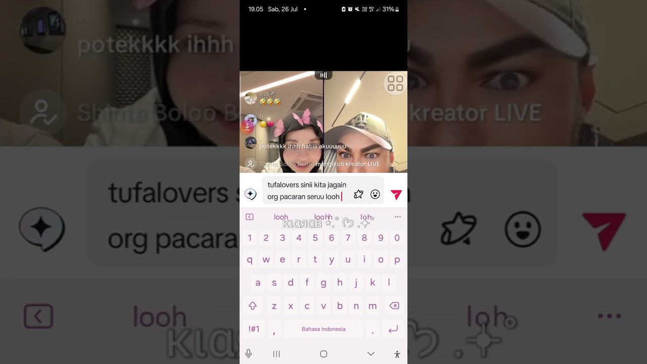 Saling Refal saat live dengan Tugba ♡