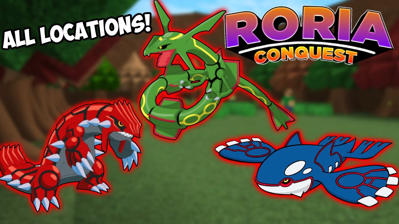Как поймать Гроудона, Кайогра и Райквазу в Pokemon Brick Bronze (Roria Conquest ROBLOX)
