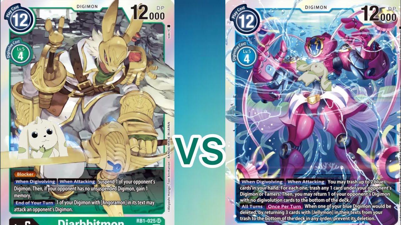 Diarbbitmon Vs Amphimon!!! (Rest or stun! Which will prevail!!!)