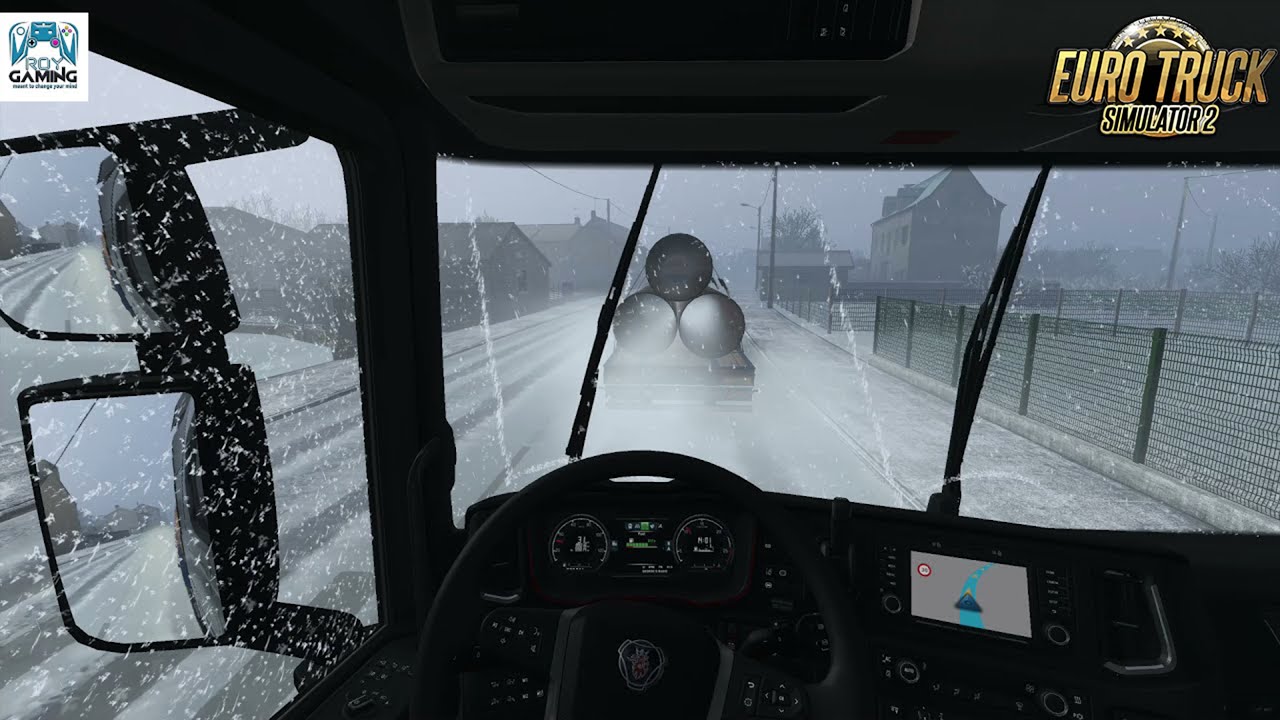 Frosty Winter Weather Mod v10 | Euro Truck Simulator 1.56 - 1.57