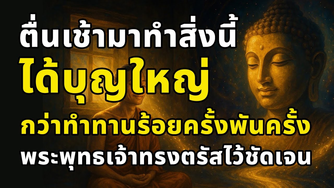 ตื่นเช้ามาทำสิ่งนี้ พระพุทธเจ้าตรัสว่า ได้บุญใหญ่กว่าทำทานร้อยครั้งพันครั้ง
