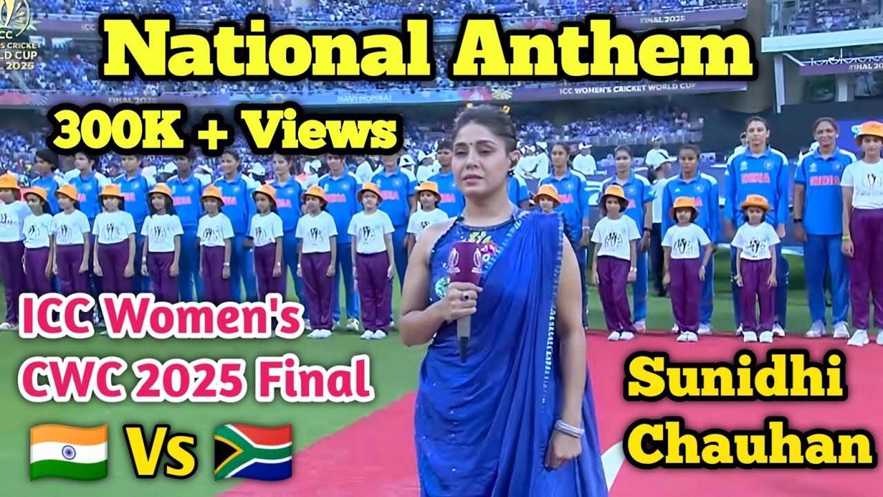 Indian National Anthem by Sunidhi Chauhan l ICC Women's World Cup Final #icc #cwc2025 #final