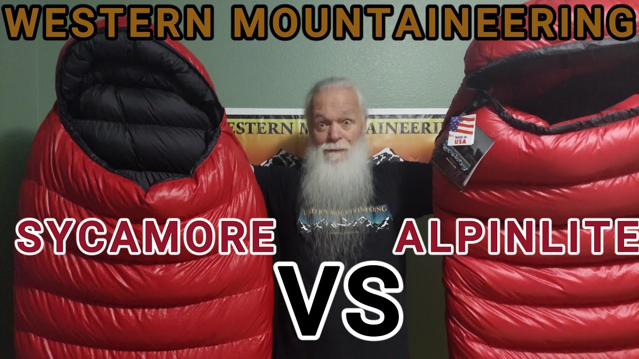Western Mountaineering Sycamore vs Western Mountaineering Alpinlite Down Sleeping Bag Comparison
