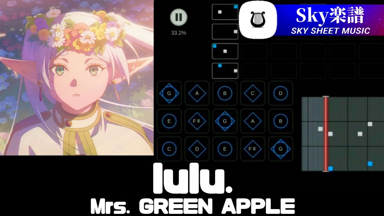 Sky 楽譜 - lulu. / Mrs. GREEN APPLE 『 葬送のフリーレン 』 OP3