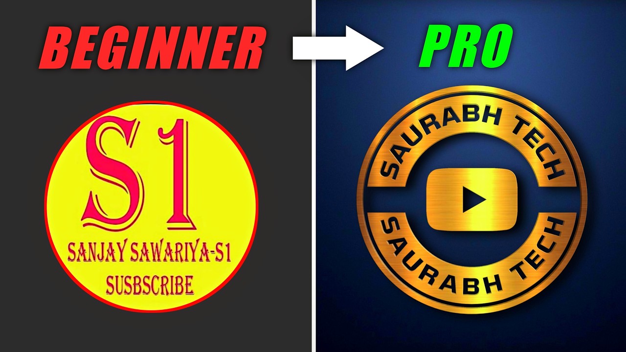 Как создать профессиональный логотип для YouTube на мобильном устройстве || Логотип Kaise Banaye?...