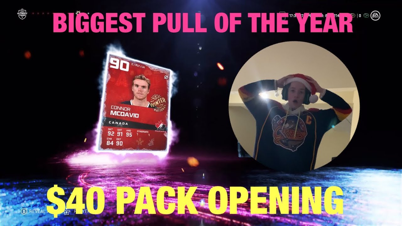 HOW DID I PULL 90 MCDAVID?! (110K WINTERNATIONAL PACK - $40 PACK OPENING!)