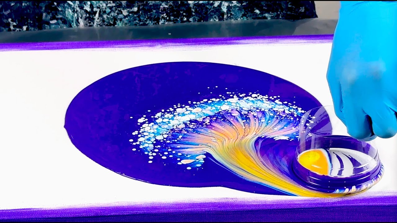 CELLS EXPLOSION~Disrupted Open Cup Pour~Cells without Silicone~Acrylic Pouring~318