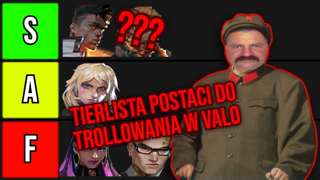 TIERLISTA POSTACI DO TROLLOWANIA W VALO