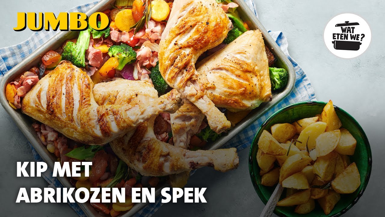 Wat eten we? Kip met abrikozen en spek