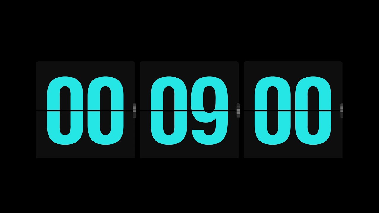 9 Minutes Blue Timer ⏳ Calm Focus Countdown