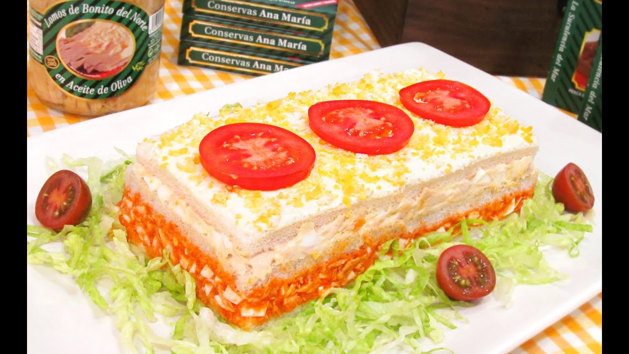 Pastel Fácil de bonito del norte con Pan de molde