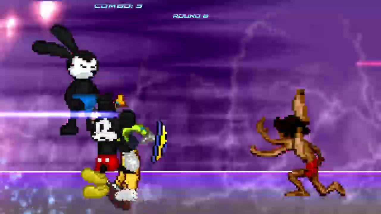 Mugen Battle - Oswald (Me) and Mowgli VS Mickey Mouse and Goofy