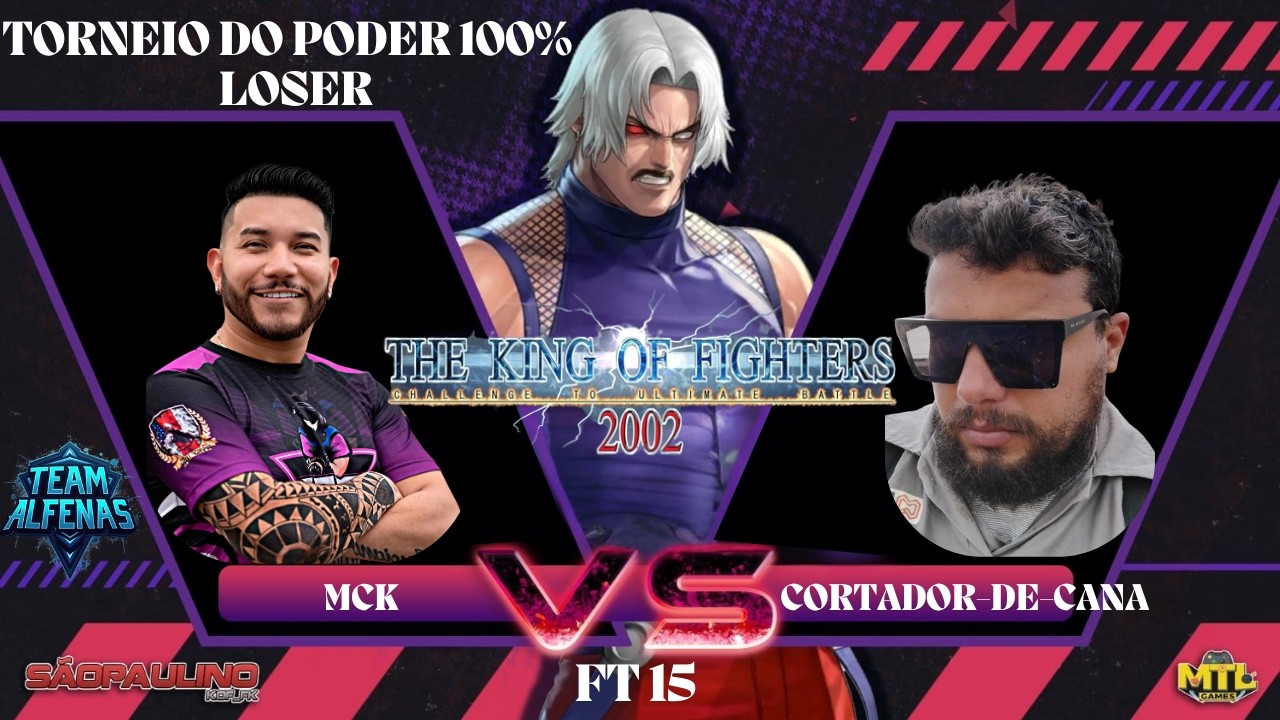 CORTADOR-DE-CANA X MCK TORNEIO DO PODER 100% #kof2002 #kof #retrogame #kof #nostalgia #snk #gamer
