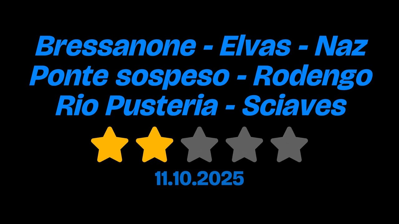 Bressanone - Elvas - Ponte Sospeso - Rodengo - Rio Pusteria - Sciaves - E-Mtb - 11.10.2025