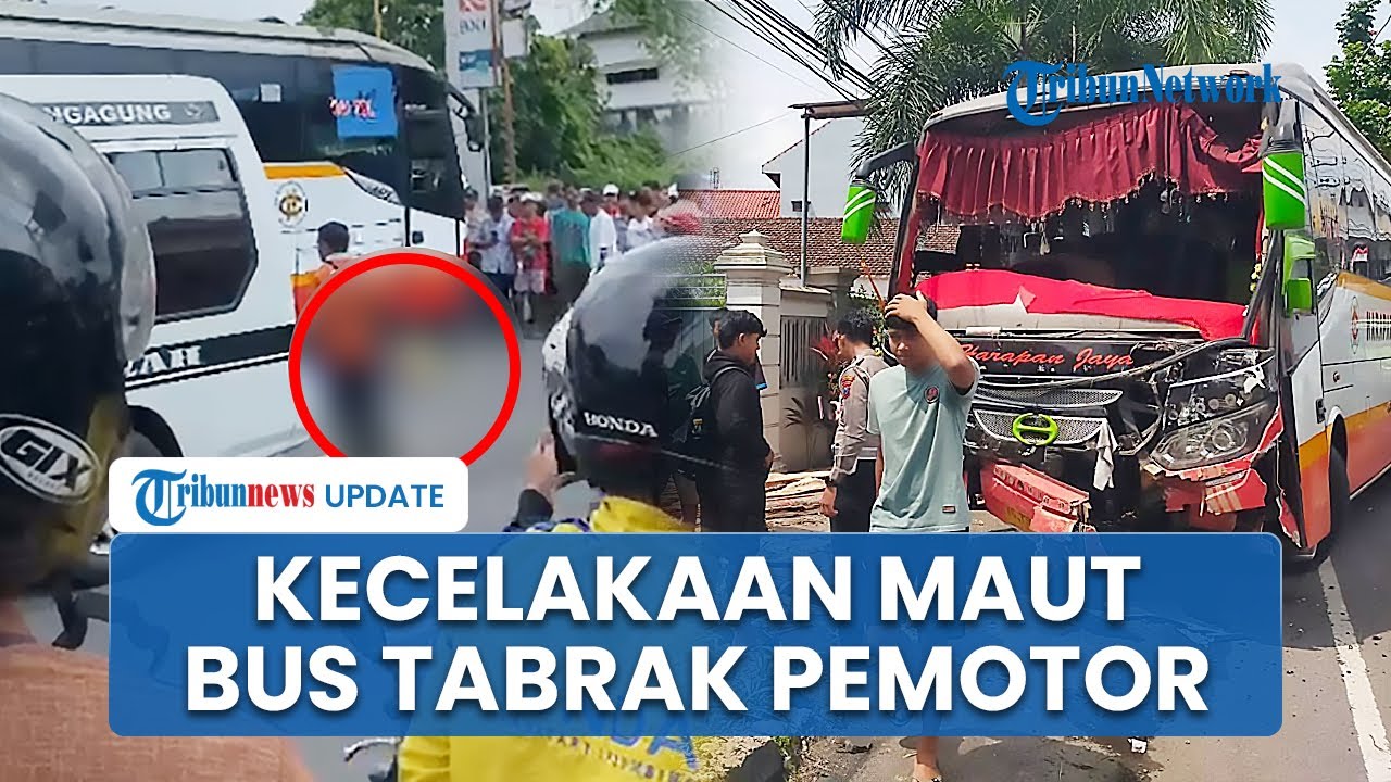 2 Pengendara Motor Tewas dan 1 Luka Parah usai Tertabrak Bus Harapan Jaya, Pengendara Terpental!