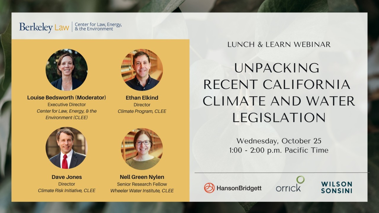 Unpacking 2023 California Climate and Water Legislation