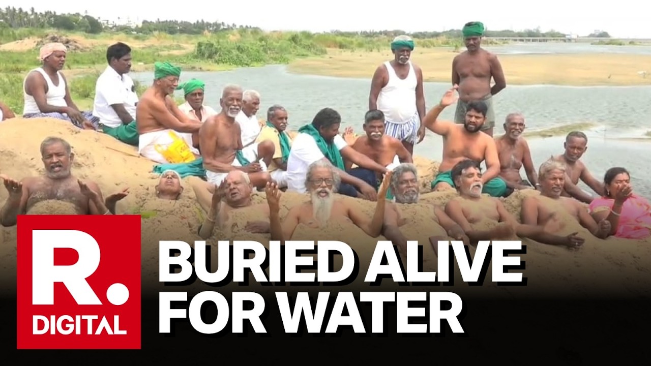 Cauvery Dispute Turns Grim as Tamil Nadu Farmers Bury Themselves Alive