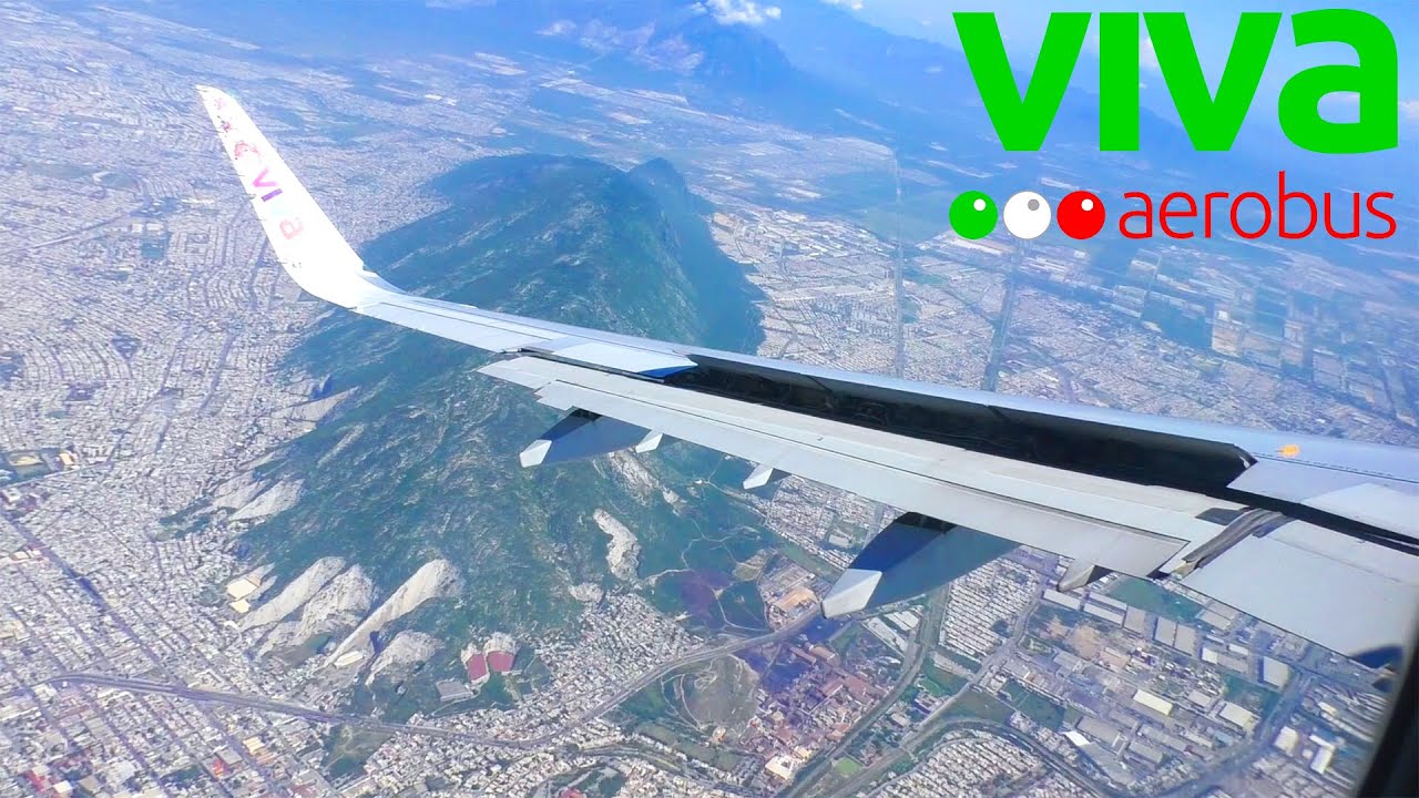 VivaAerobus Airbus A321neo Landing in Monterrey (MTY) - Aterrizaje en Monterrey (MTY)