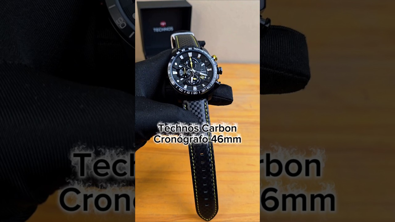 Technos Carbon 46mm Cronógrafo! link na descrição 👍