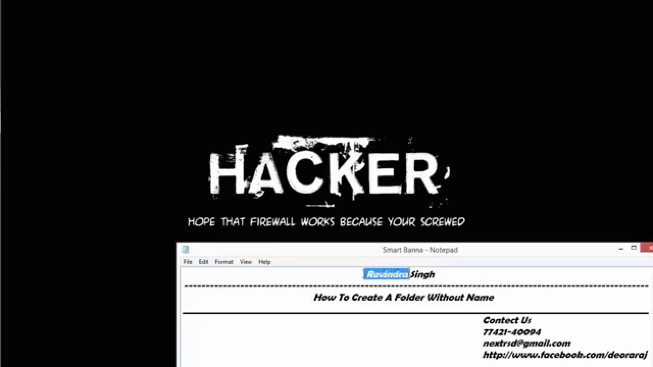 How To Create A Folder Without Name