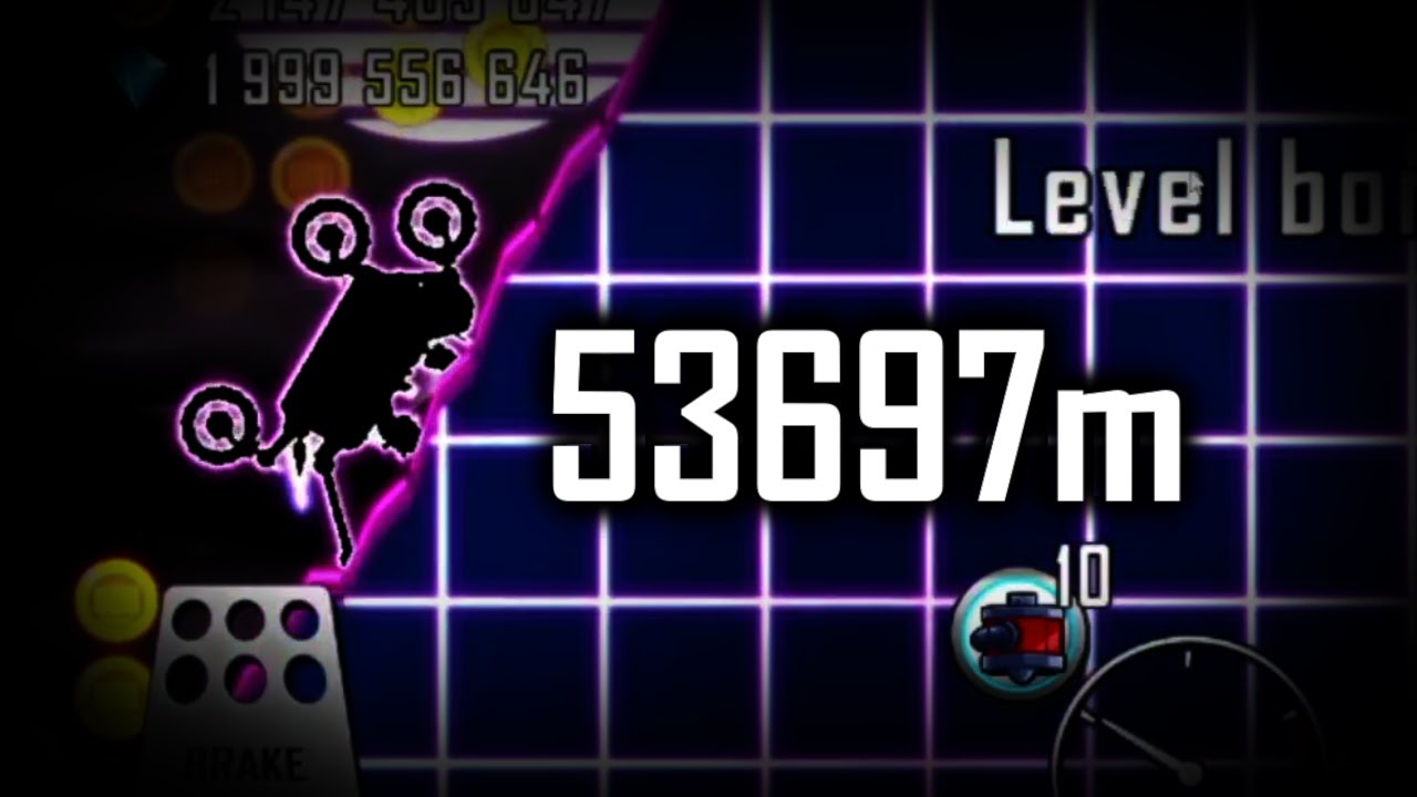 Hill Climb Racing: Neon & Moonlander 53697m (WR)