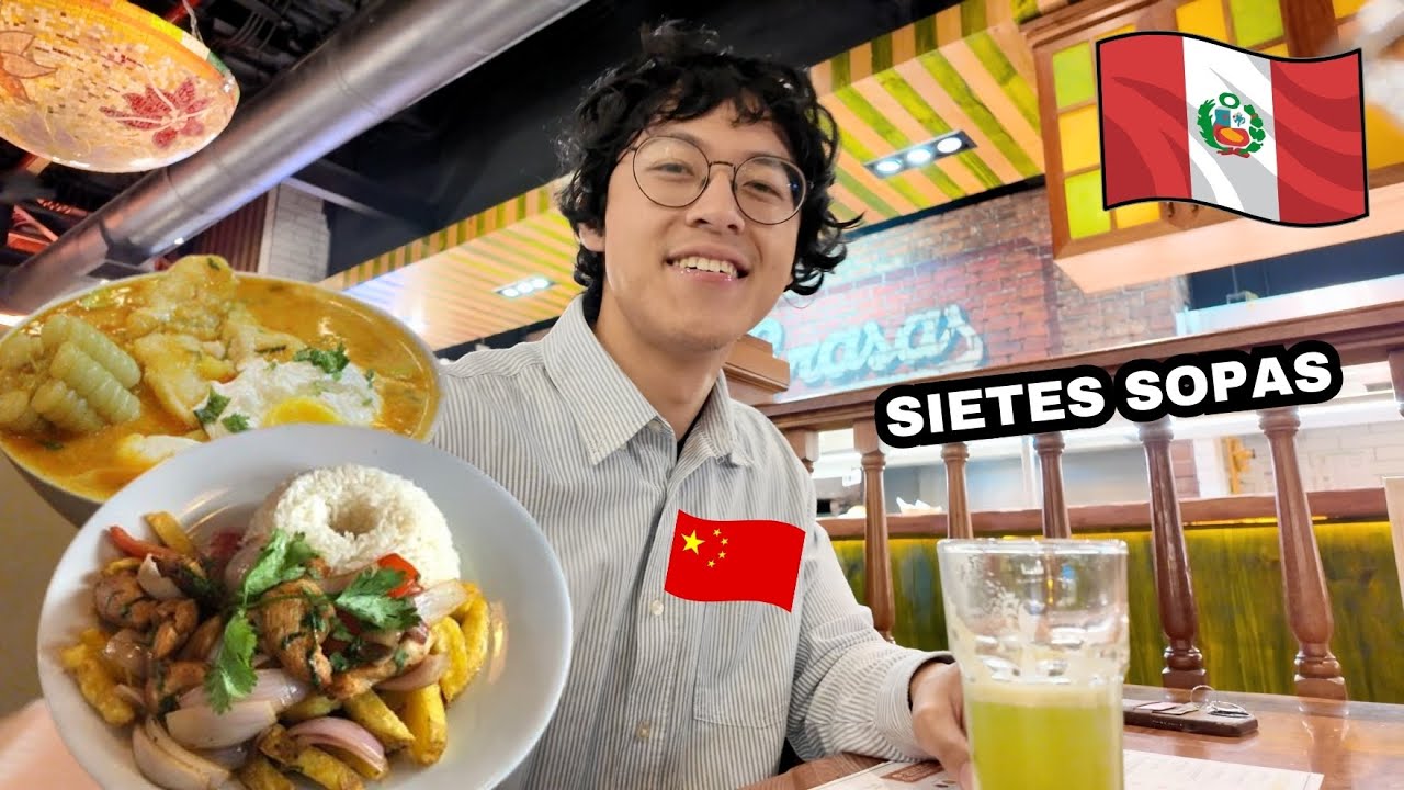 CHINO PROBÓ SIETE SOPAS por primera vez 🇵🇪😱 (No lo esperaba)