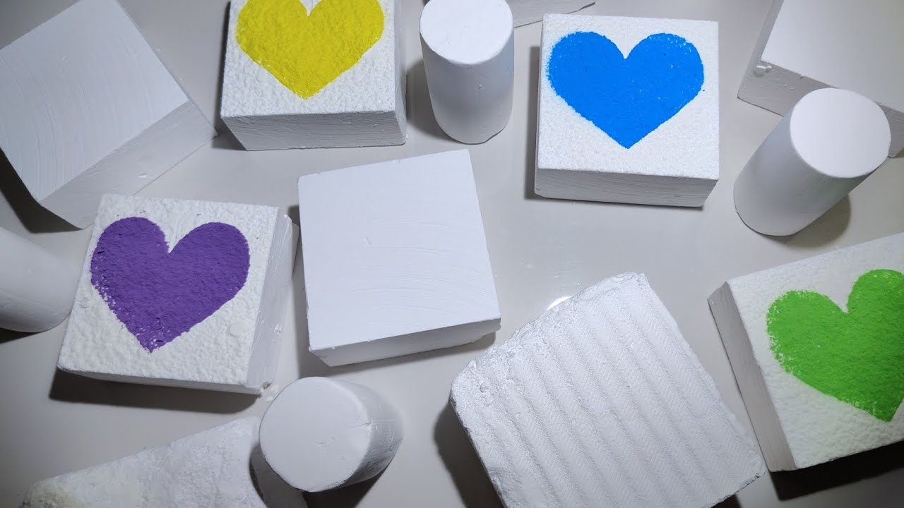 不规则大块粉笔丨爱心淀粉健身房粉笔丨圆柱粉笔asmr