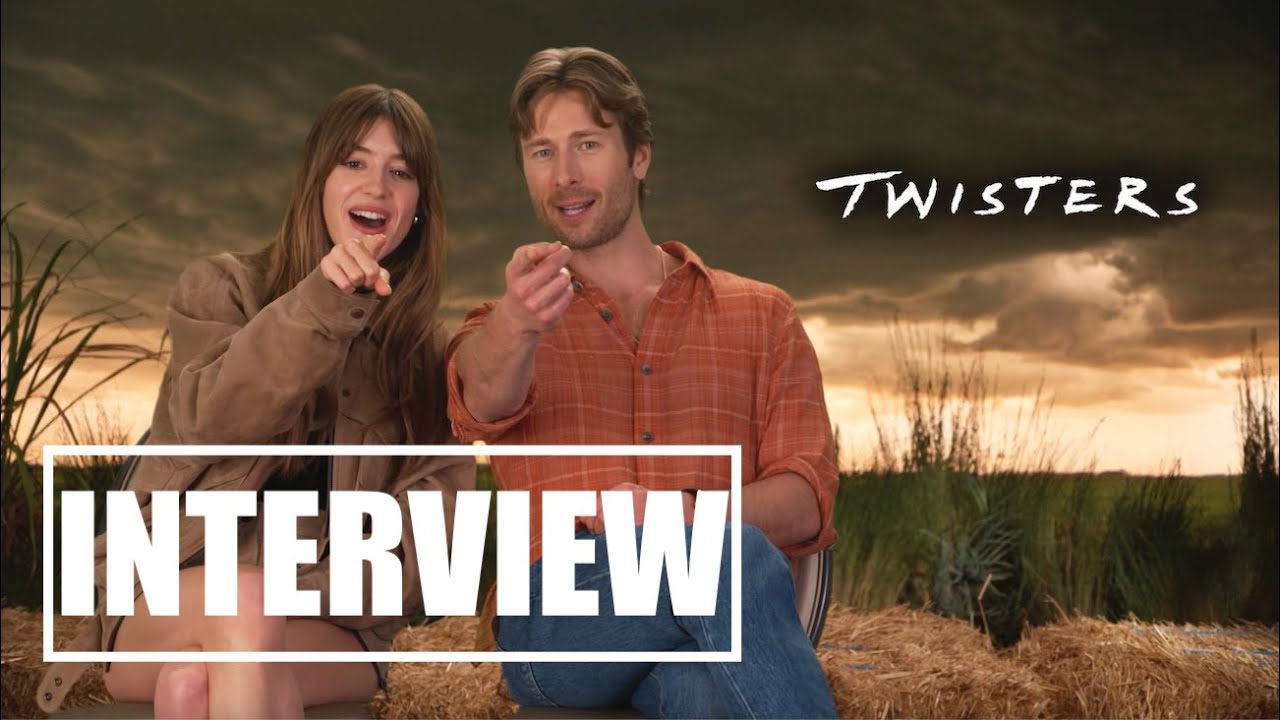 TWISTERS Funny Interview - Glen Powell, Daisy Edgar-Jones