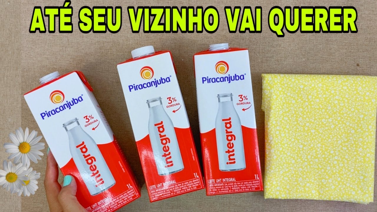 IDEIA CRIATIVA COM CAIXAS DE LEITE E TECIDO VOCÊ VAI AMAR FAÇA VOCE MESMO #viral #compartilhe #diy