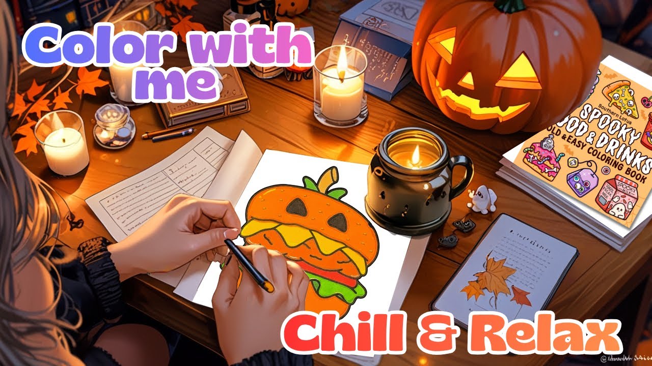 Coloring a Yummy Spooky Halloween Burger with Alkoholmarker 🍔