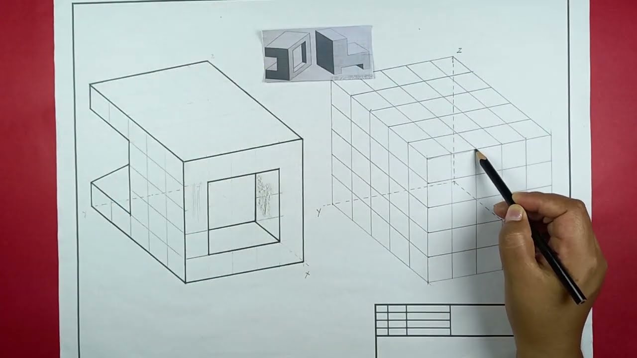 REPRESENTACIÓN DE FIGURAS EN 3D EN LA MALLA DIMETRICA