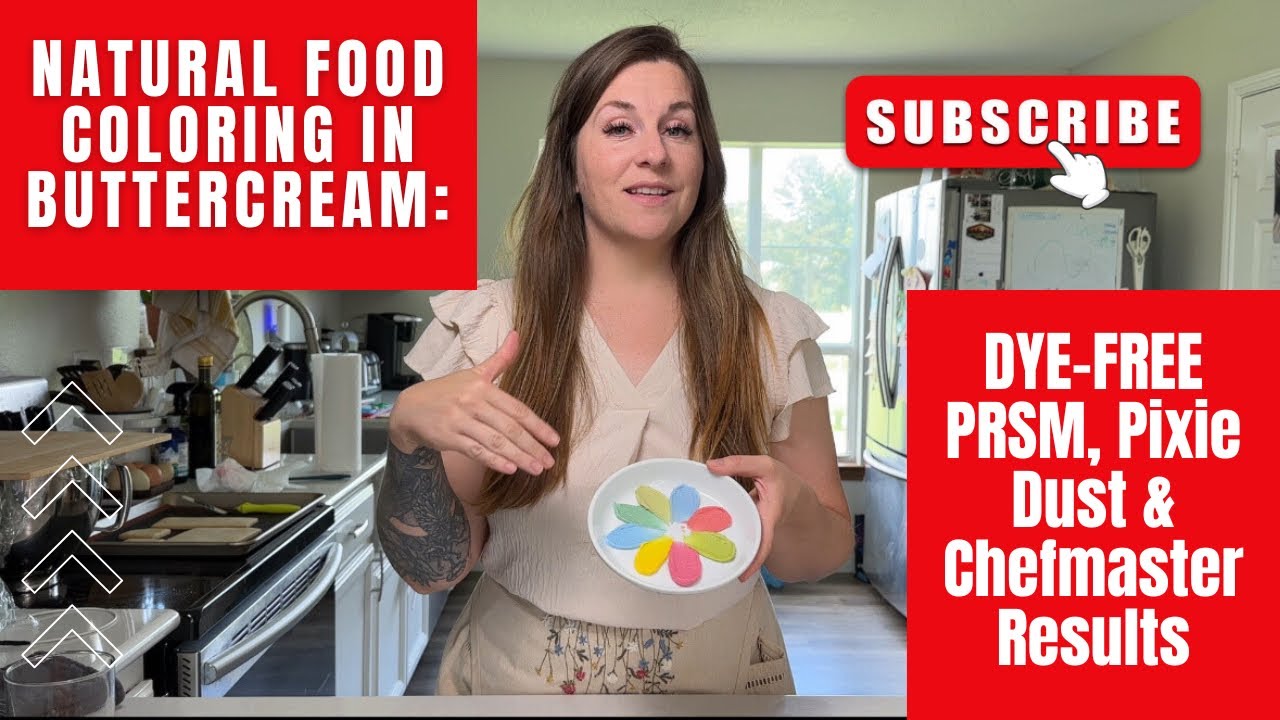 Natural Food Coloring in Buttercream: PRSM, Pixie Dust & Chefmaster Results