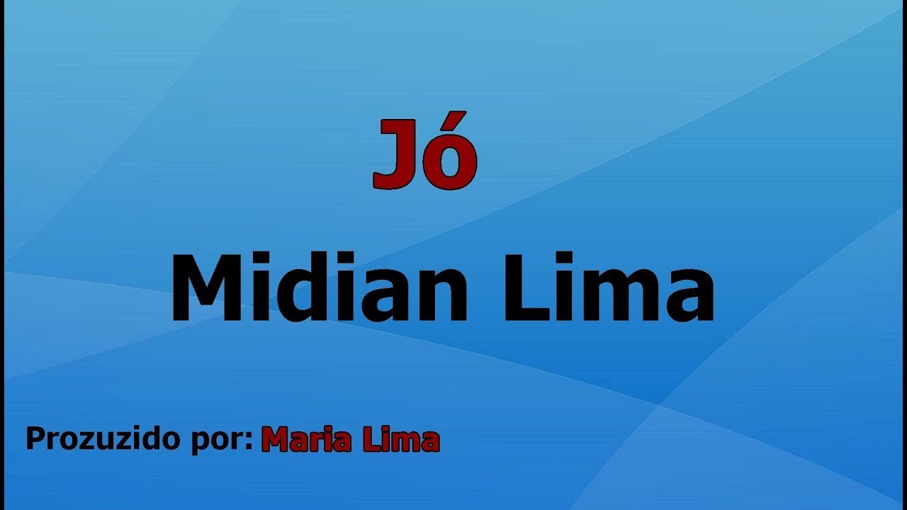 J&oacute; -  Midian Lima playback com letra