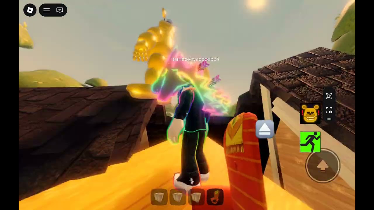 Running from Fredbear in hello neighbor roblox pt27