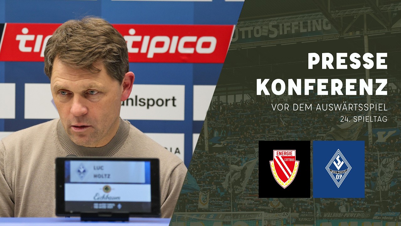 3. Liga | 24. Spieltag | Energie Cottbus - SV Waldhof | Pressekonferenz vor dem Spiel