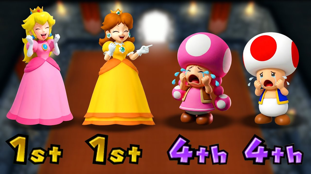 【マリオパーティ8+9+10】白熱4人同時バトル！ピーチ Vs デイジー Vs トアデット Vs キノピオ 4K UHD (2160P)