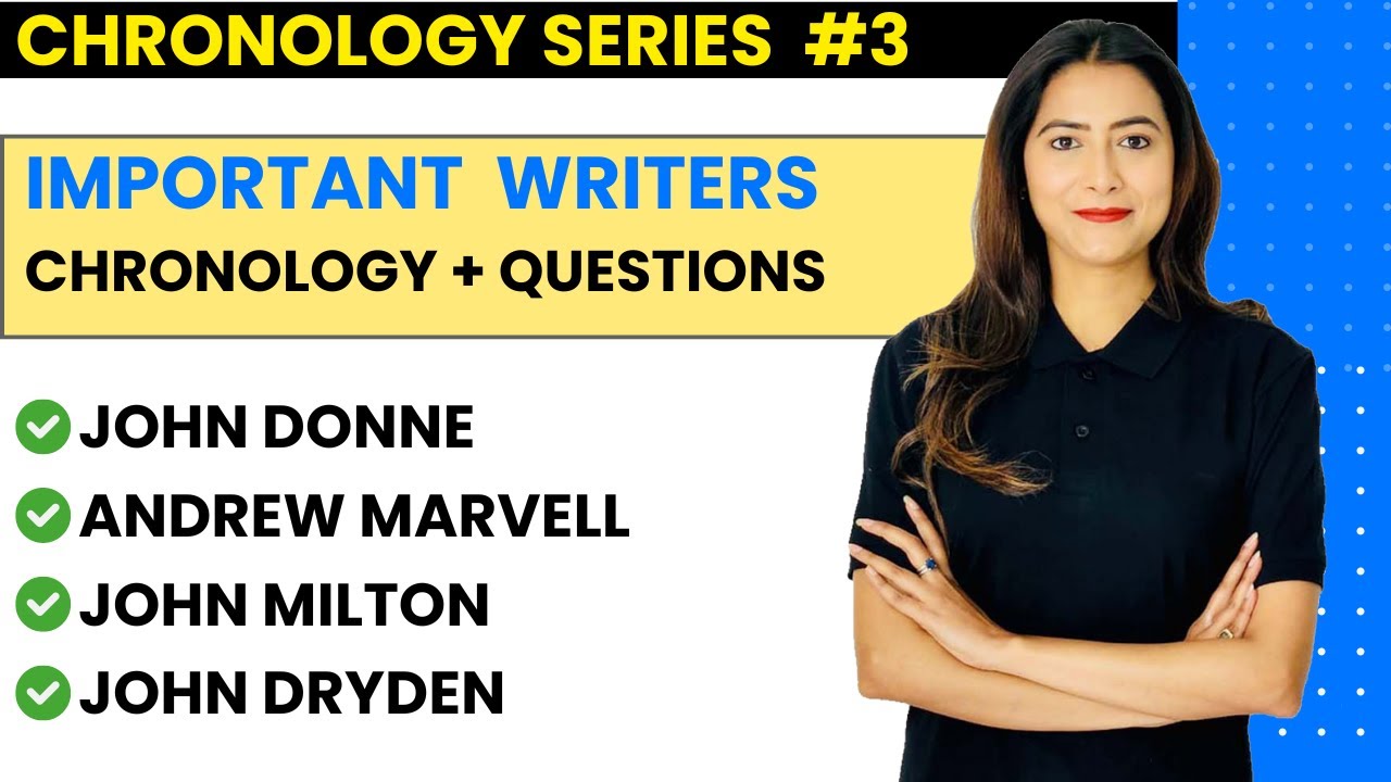 Important Chronology of Major Writers || English Literature - Sunaina Jethani