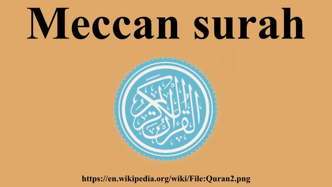 Meccan surah